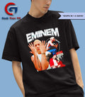 Justin Bieber wearing Eminem shirt