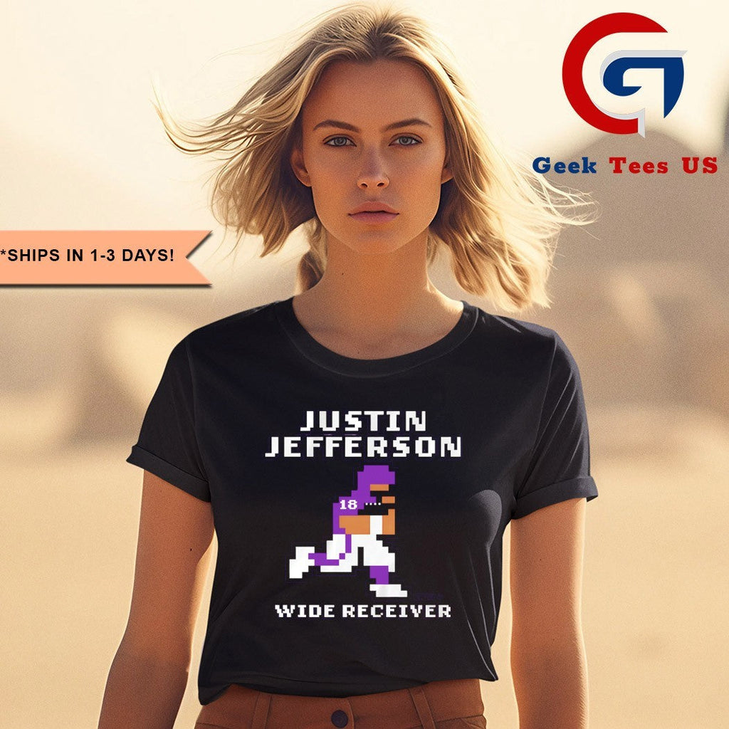 Justin Jefferson Minnesota Vikings football Wide Receiver 8 bit shirt