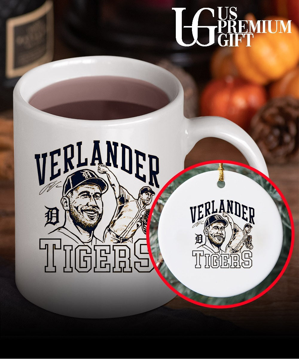 Justin Verlander Detroit Tigers baseball signature portrait shirt