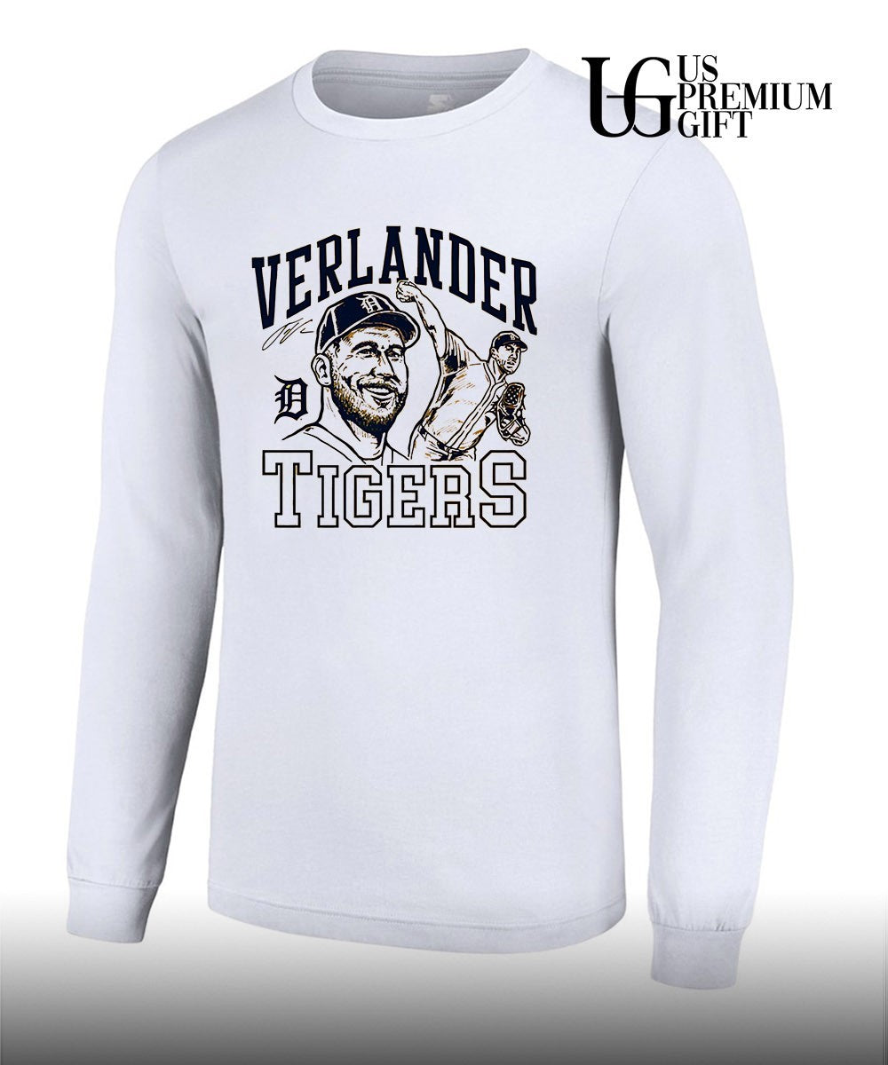 Justin Verlander Detroit Tigers baseball signature portrait shirt