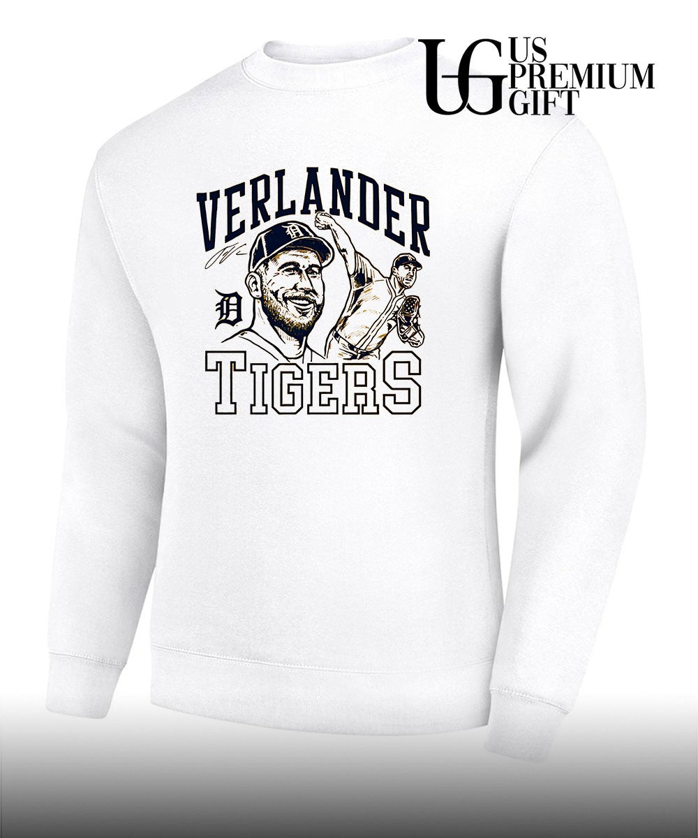Justin Verlander Detroit Tigers baseball signature portrait shirt