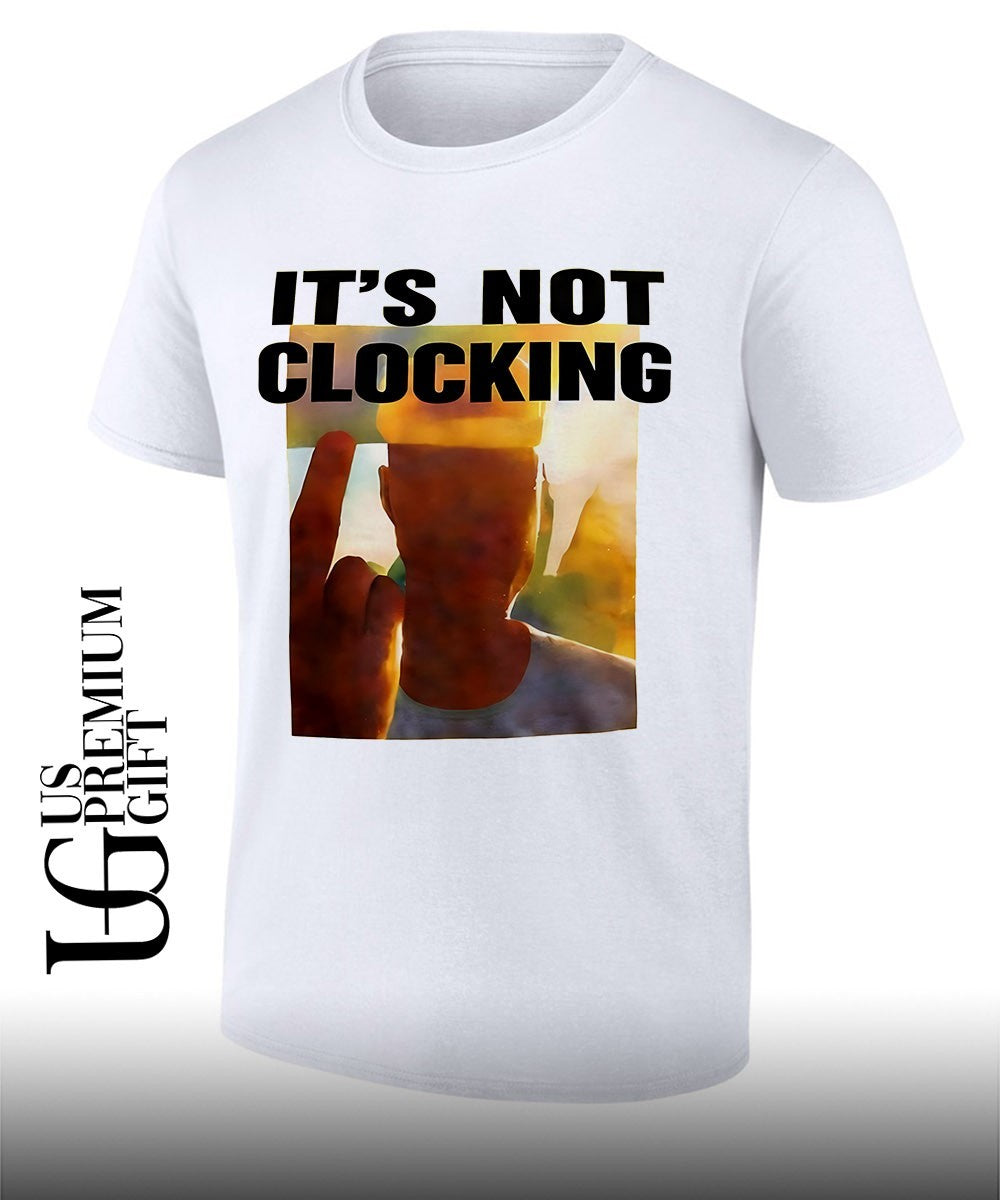 Justin it’s not clocking middle finger graphic shirt