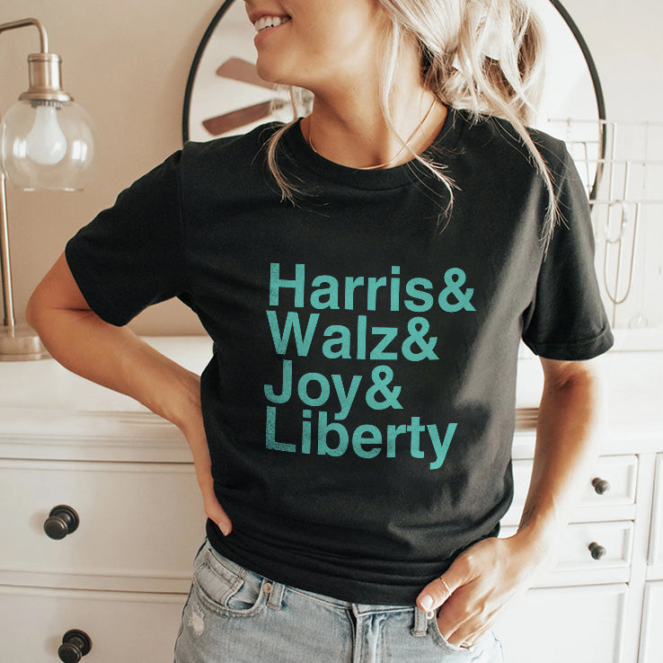 Kamala Harris & Walz & Joy & Liberty Shirt
