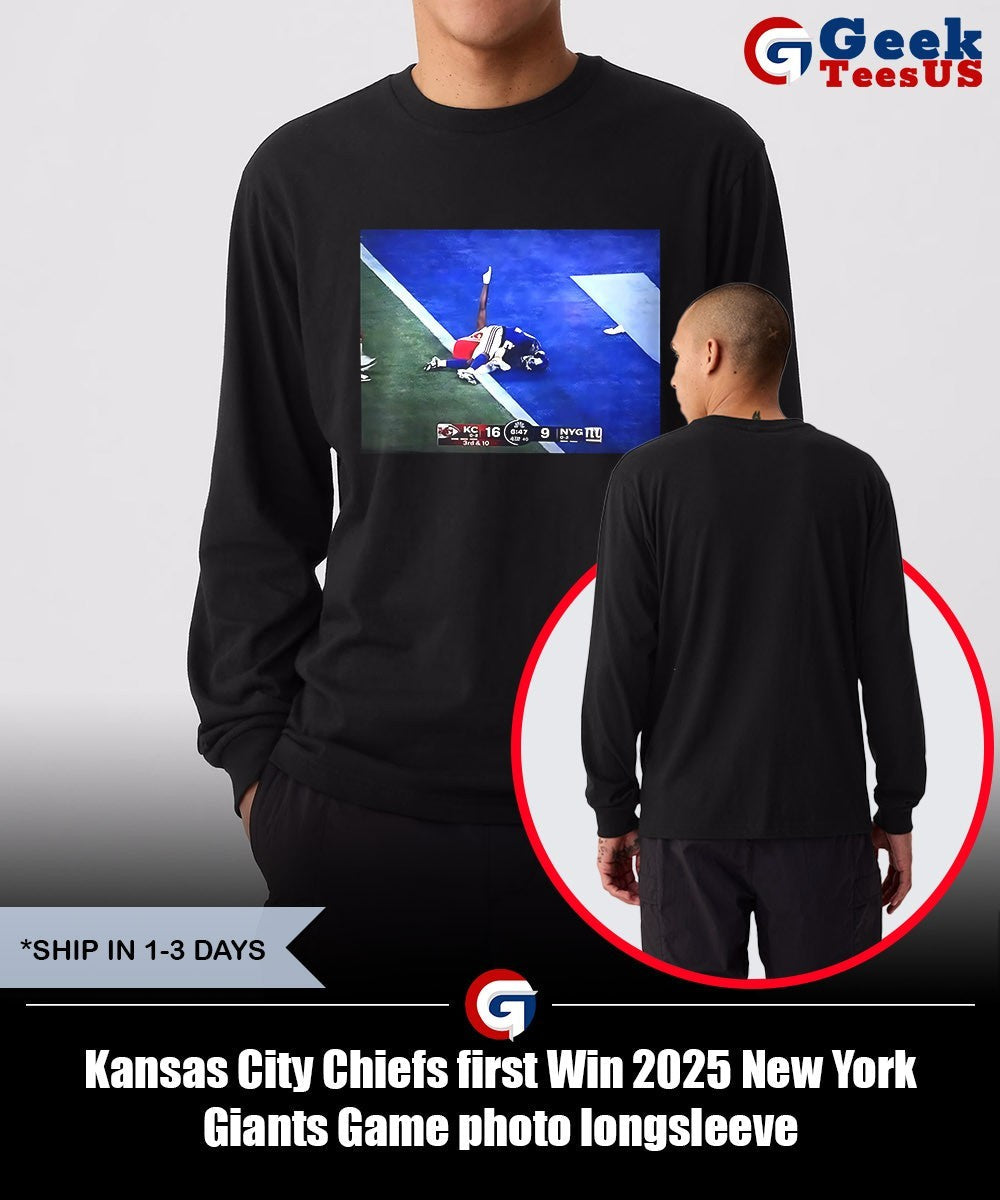Kansas City Chiefs first Win 2025 New York Giants Game photo shirt