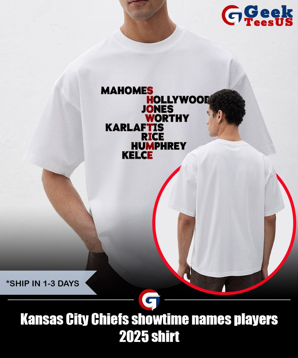 Kansas City Chiefs showtime names players 2025 shirt