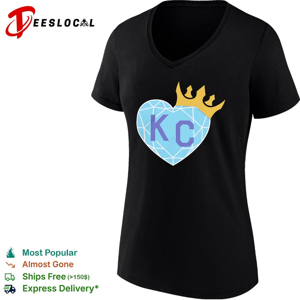 Kansas City Heart Diamond Crown KC shirt