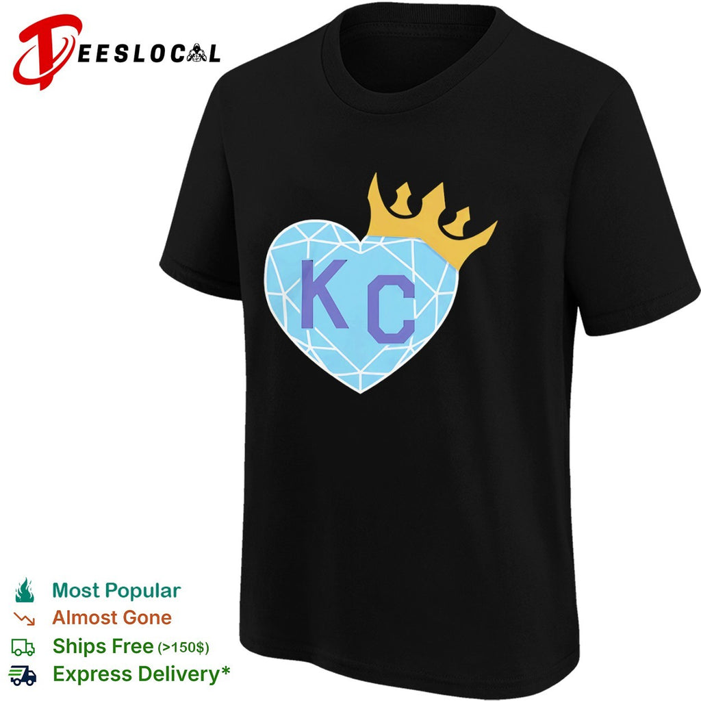 Kansas City Heart Diamond Crown KC shirt