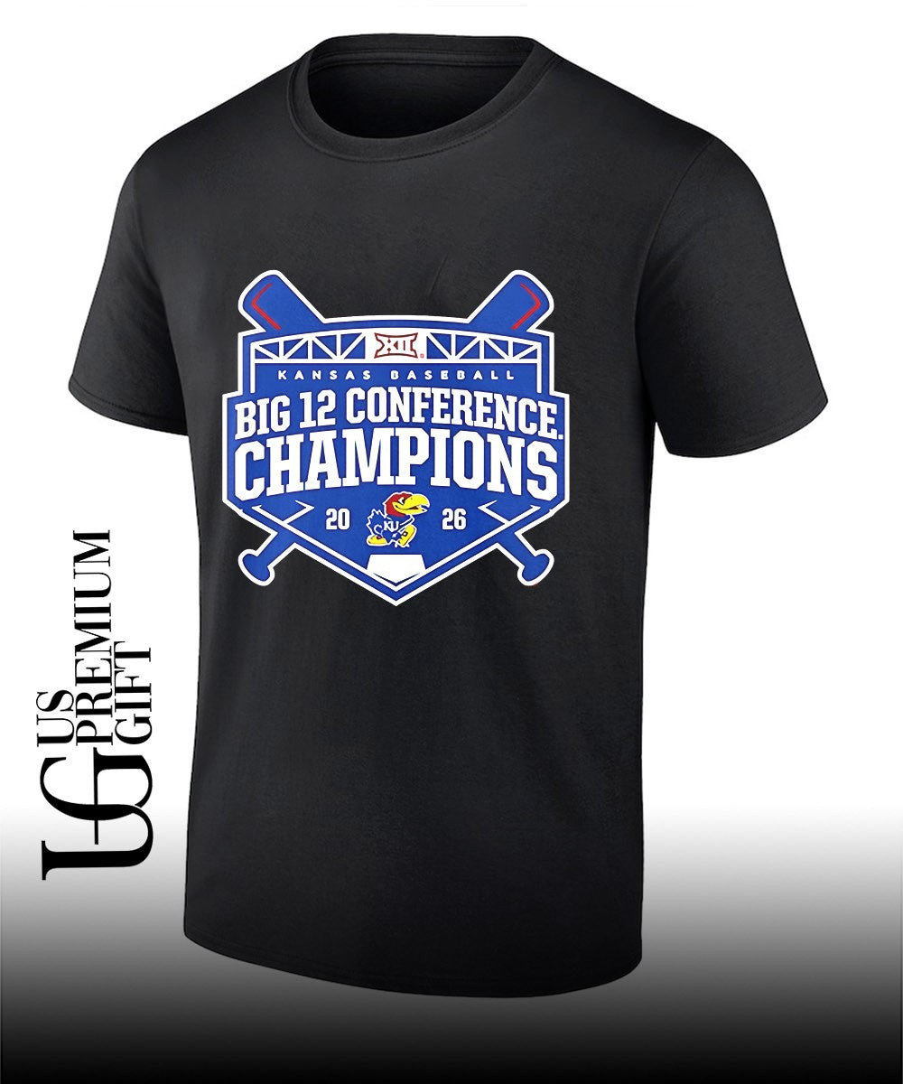 Kansas Jayhawks baseball Big 12 Conference Champions baseball 2026 logo shirt