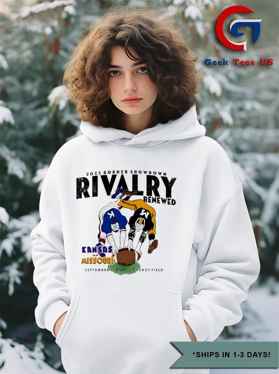 Kansas Jayhawks vs Missouri Tigers 2025 Rivalry Renewed Border Showdown shirt