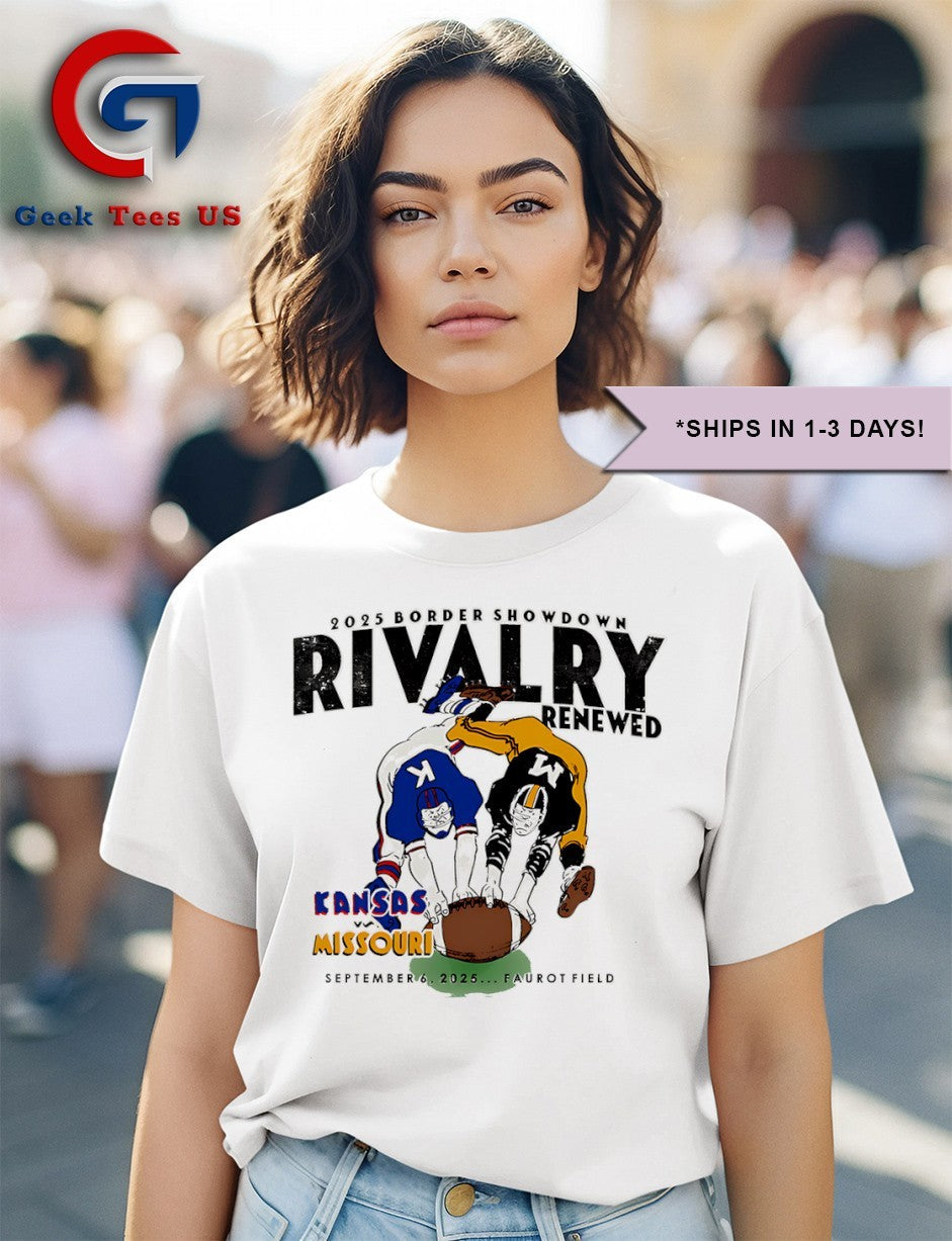 Kansas Jayhawks vs Missouri Tigers 2025 Rivalry Renewed Border Showdown shirt
