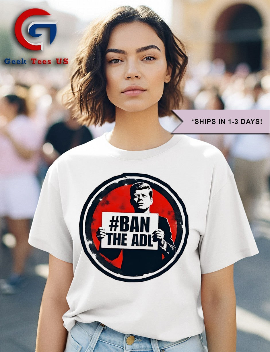 Kasey Lynae wearing John F Kennedy Ban The Adl dhirt