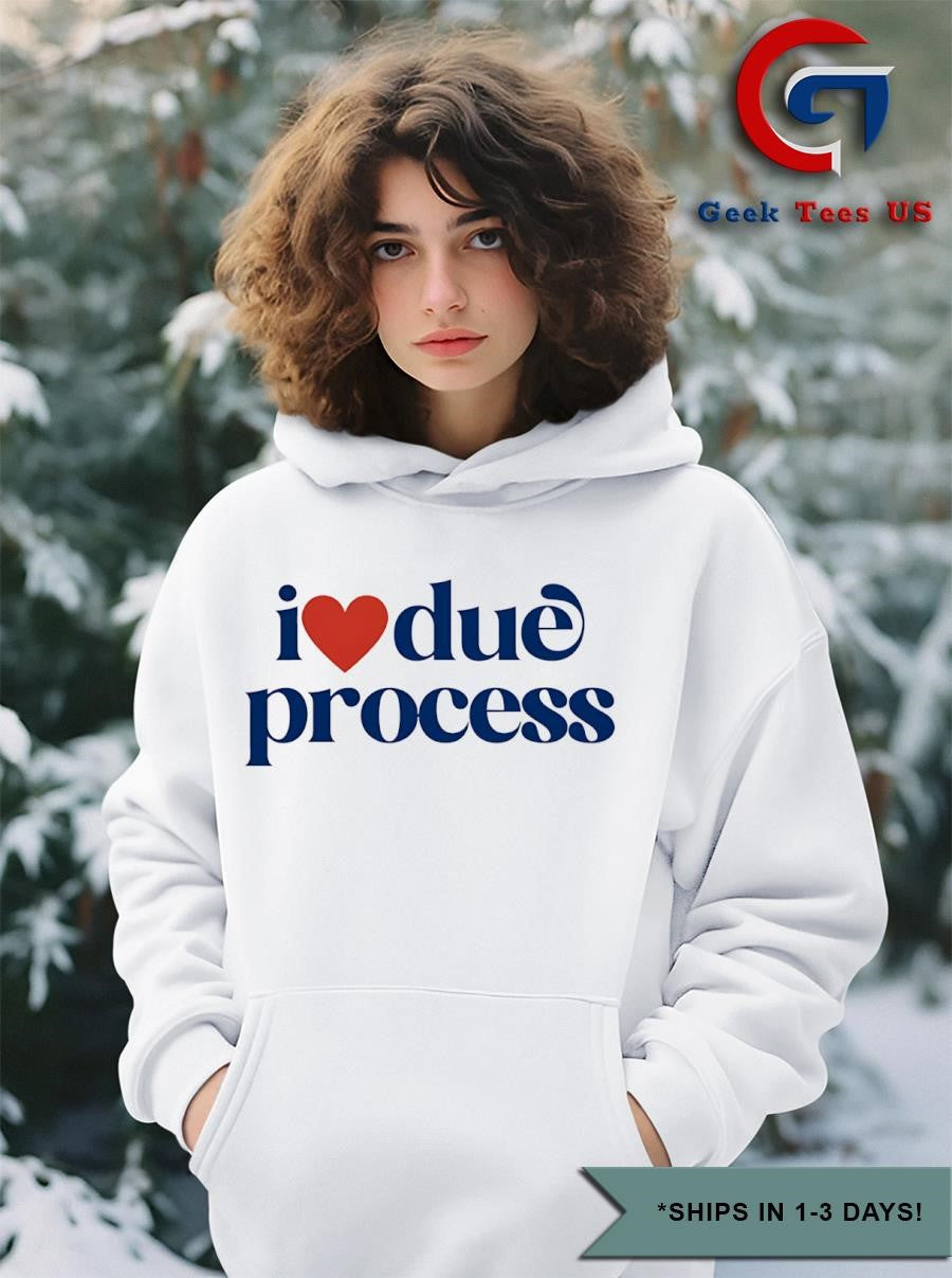 Katie Phang wearing I Love Due Process shirt