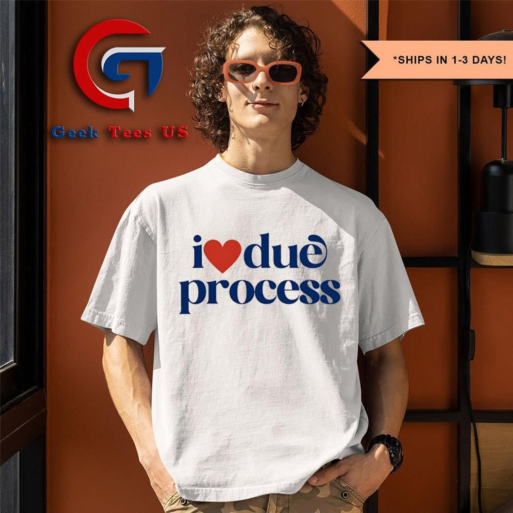Katie Phang wearing I Love Due Process shirt