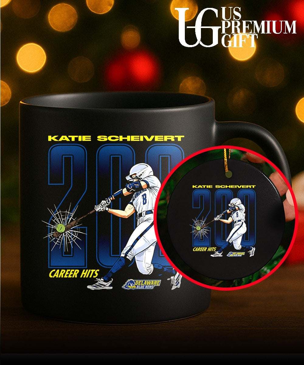 Katie Scheivert Delaware NCAA Softball 200 Career Hits Collage shirt