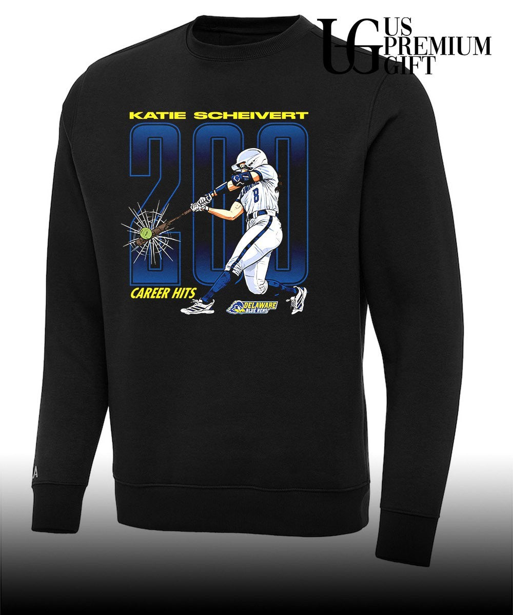 Katie Scheivert Delaware NCAA Softball 200 Career Hits Collage shirt