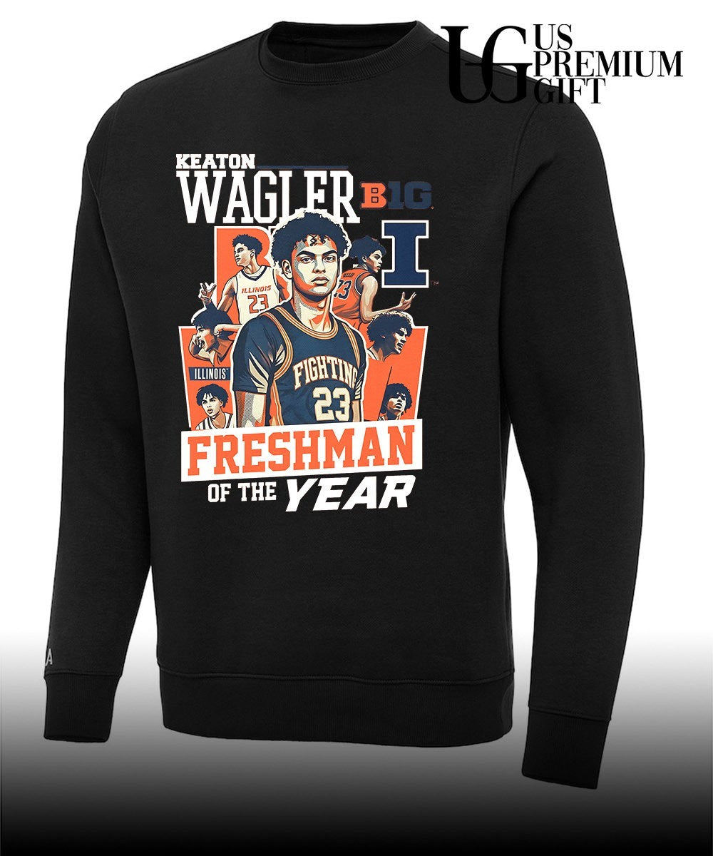 Keaton Wagler Illinois Fighting Illini basketball Freshman of the Year shirt