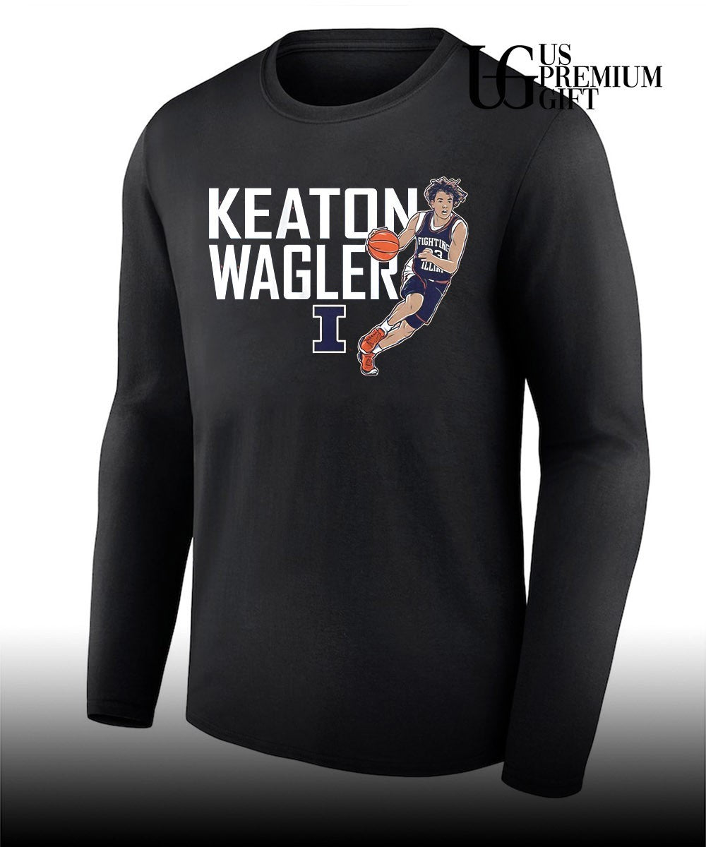 Keaton Wagler Illinois Fighting Illini men’s basketball logo shirt