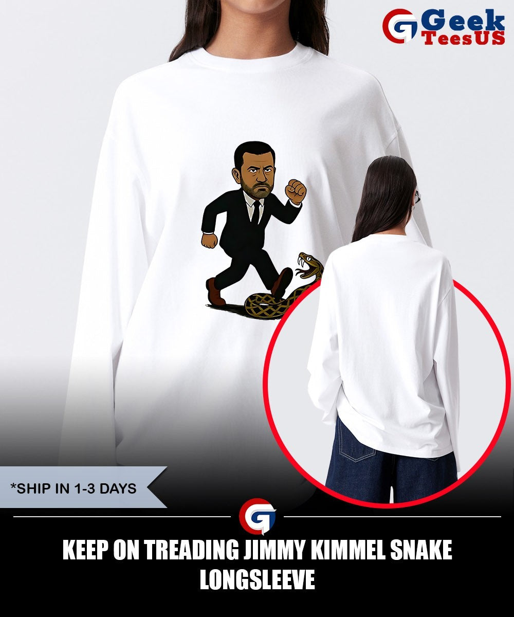 Keep on treading Jimmy Kimmel Snake shirt