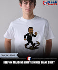 Keep on treading Jimmy Kimmel Snake shirt