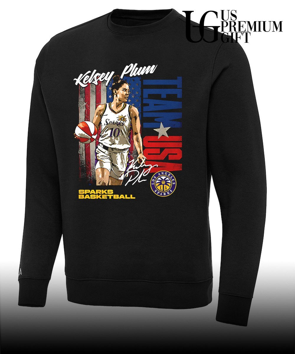 Kelsey Plum Los Angeles Sparks Team USA WNBA graphic shirt
