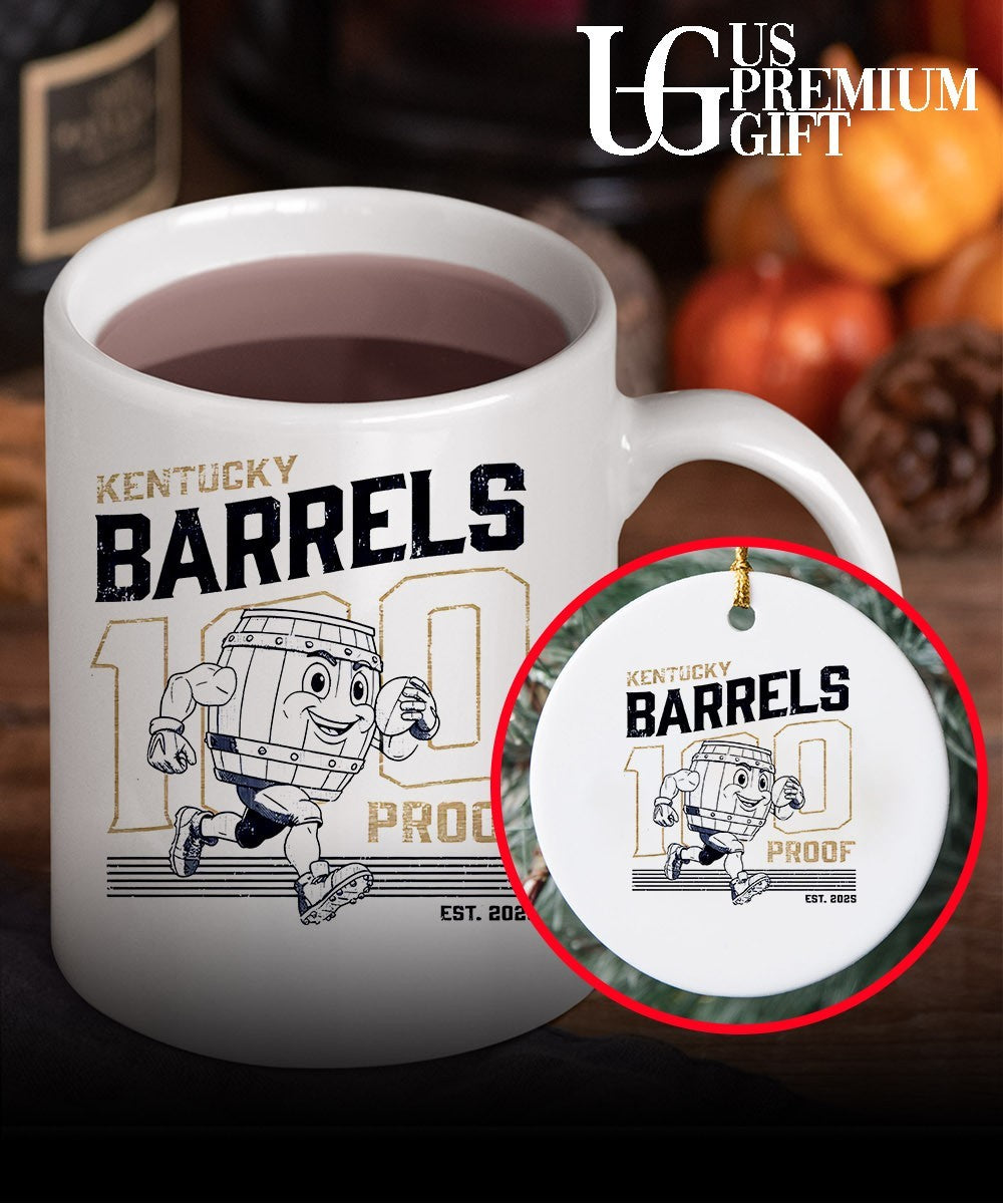 Kentucky Barrels 100 Proof mascot shirt