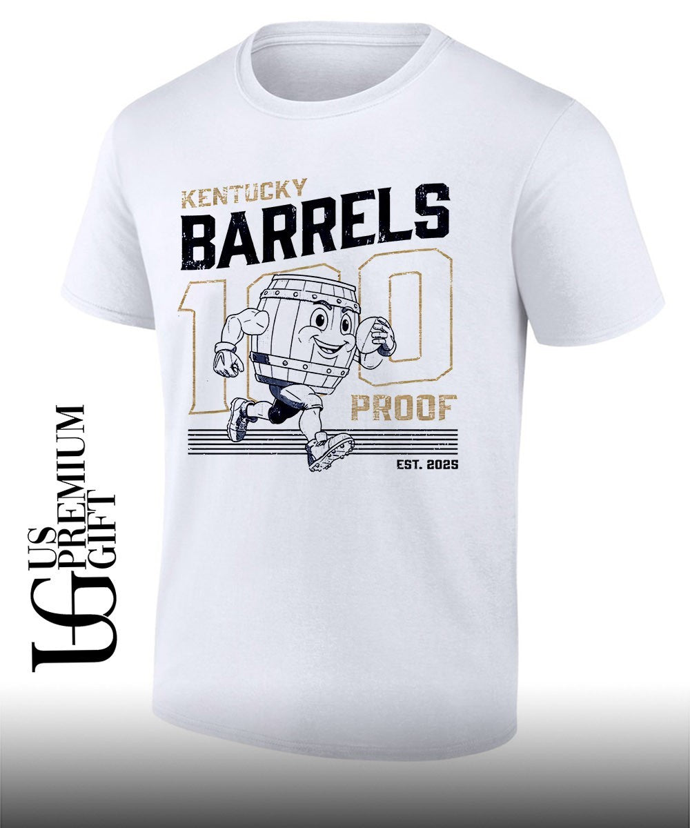 Kentucky Barrels 100 Proof mascot shirt