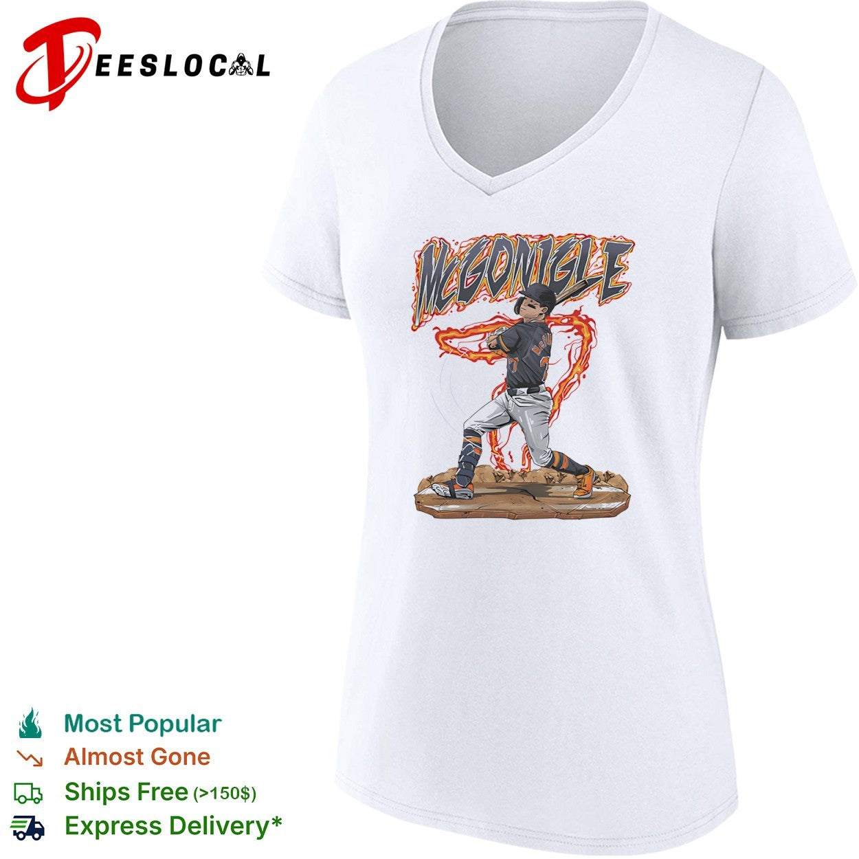 Kevin McGonigle 7 Detroit Tigers Baseball Player shirt