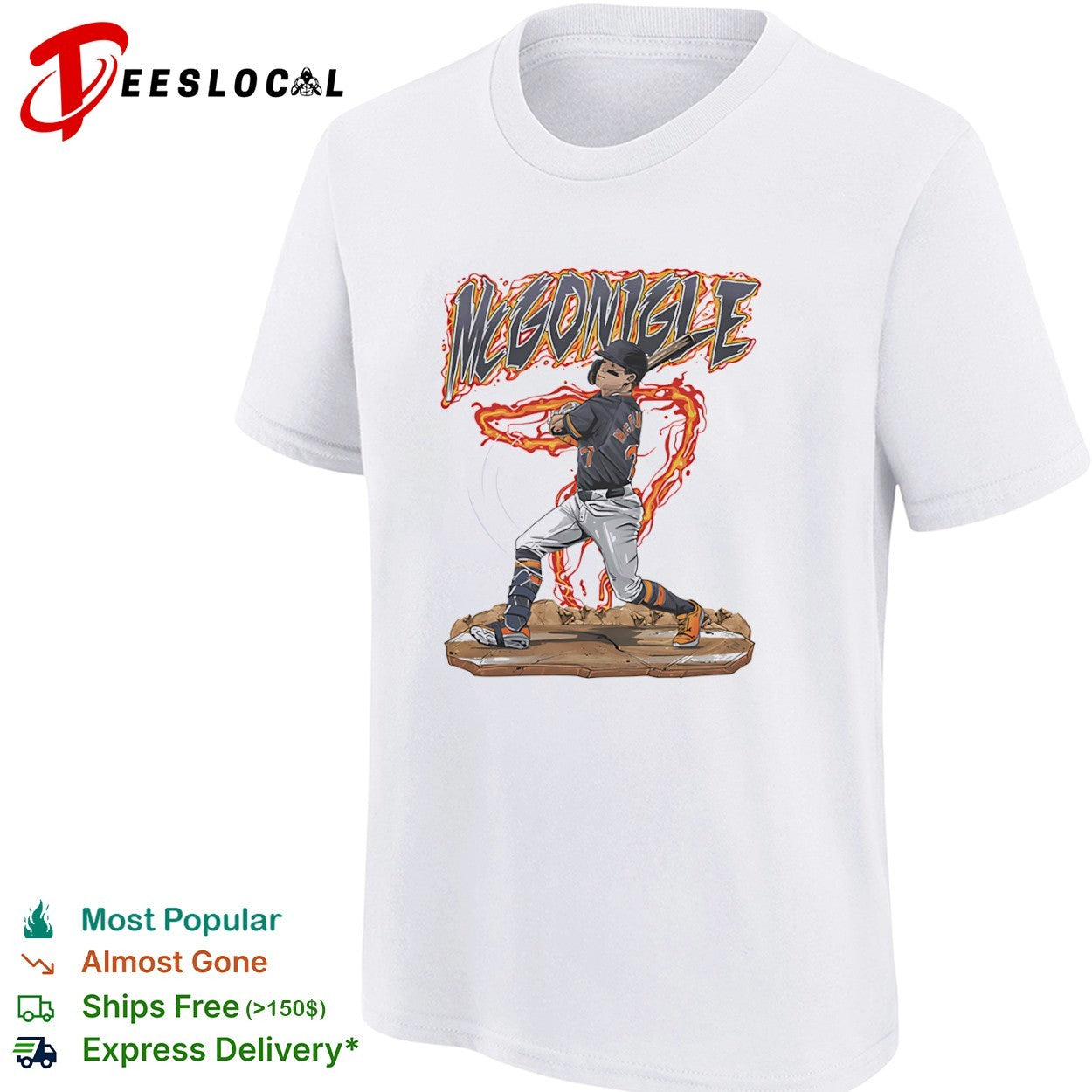 Kevin McGonigle 7 Detroit Tigers Baseball Player shirt