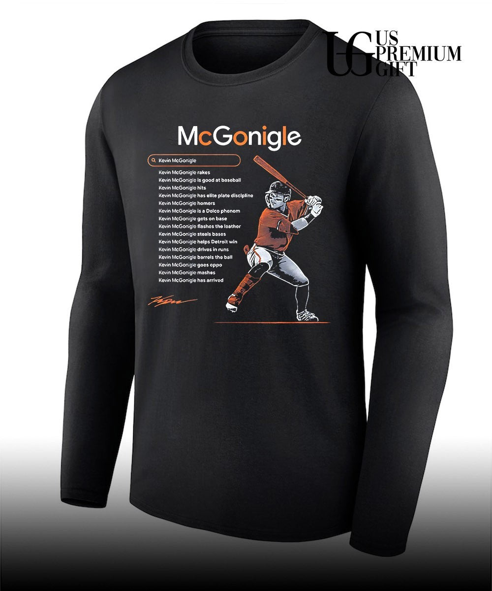 Kevin McGonigle Detroit Tigers MLB signature shirt