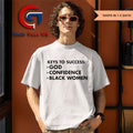 Keys to success god confidence black women shirt