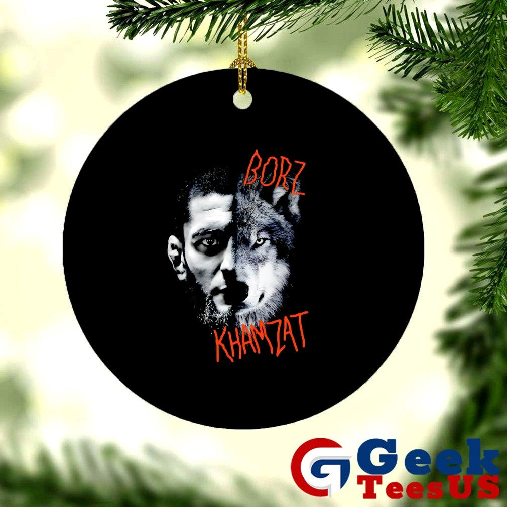 Khamzat Chimaev Borz face Wolf UFC shirt