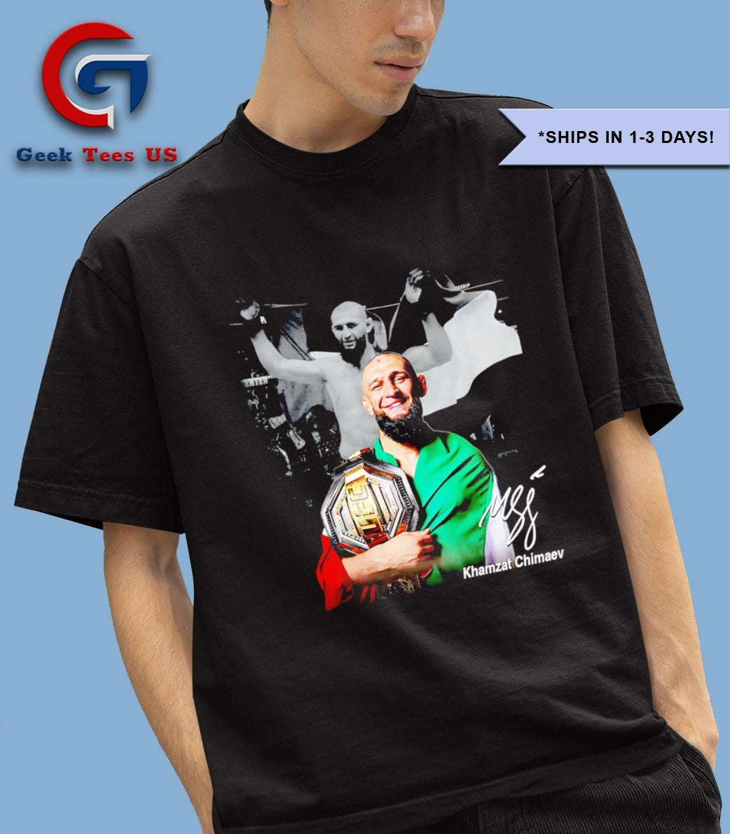 Khamzat Chimaev Mma Borz UFC 2025 Champions signature shirt