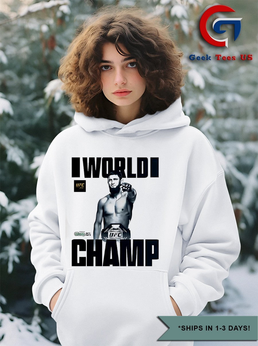 Khamzat Chimaev become the New Middleweight Champion Of The World UFC 319 Merchandise shirt