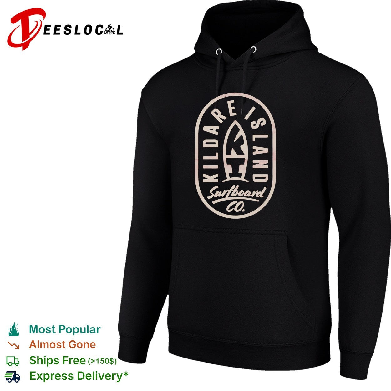 Kildare Island Surfboard Co badge logo shirt
