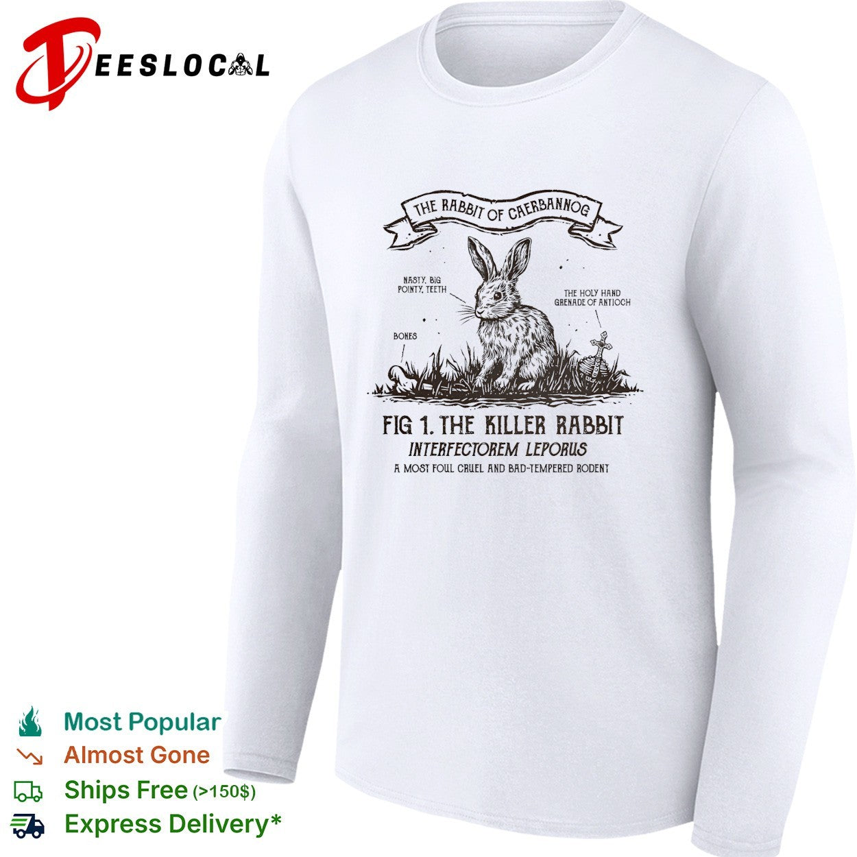 Killer Rabbit of Caerbannog from Monty Python and the Holy Grail The Rabbit of Caerbannog shirt