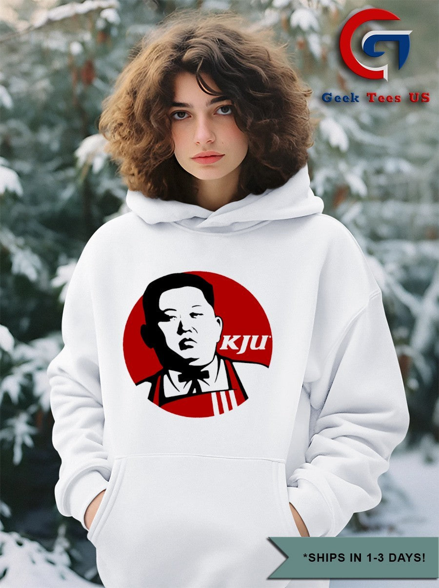 Kim Jong Un KJU X KFC logo shirt
