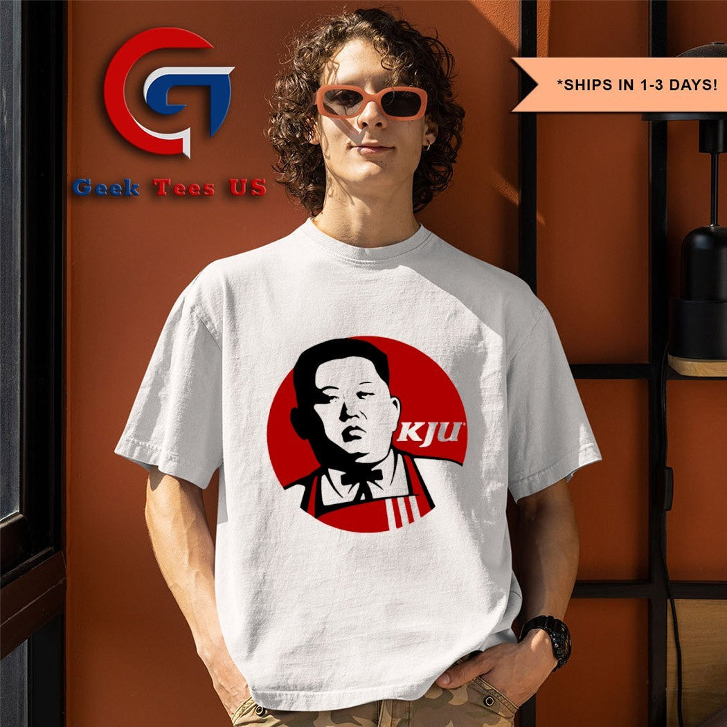 Kim Jong Un KJU X KFC logo shirt