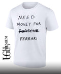 Kim Kardashian wearing Need Money For Ferrari shirt