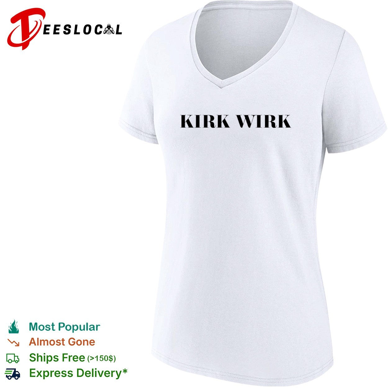 Kirk Wirk Funny Name Wordplay Humor shirt