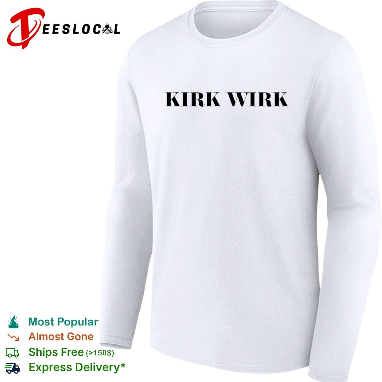 Kirk Wirk Funny Name Wordplay Humor shirt