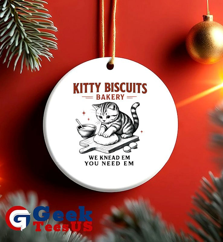 Kitty Biscuit Bakery Cat we knead em you need em shirt