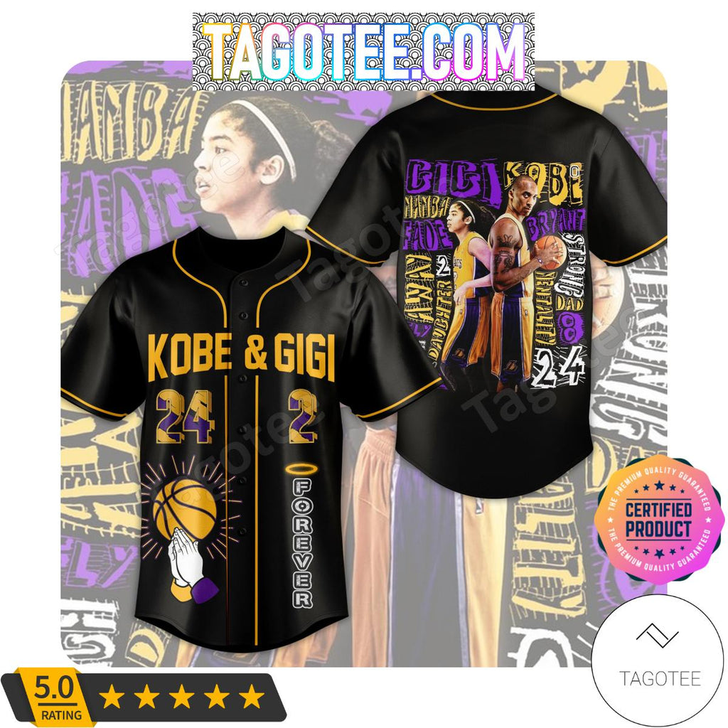 Kobe And Gigi Lakers Forever Baseball Jersey