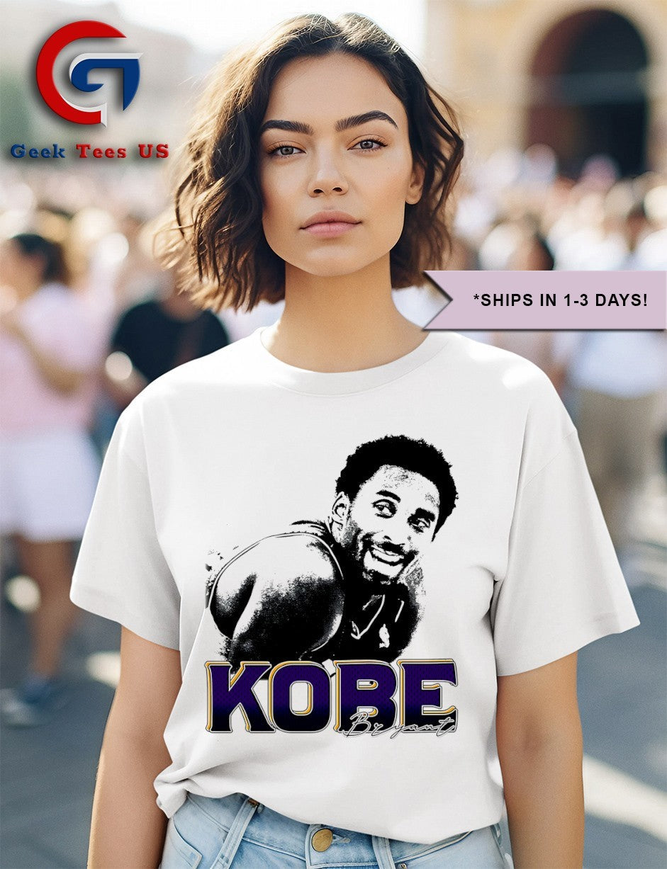 Kobe Bryant Los Angeles Lakers portrait signature shirt