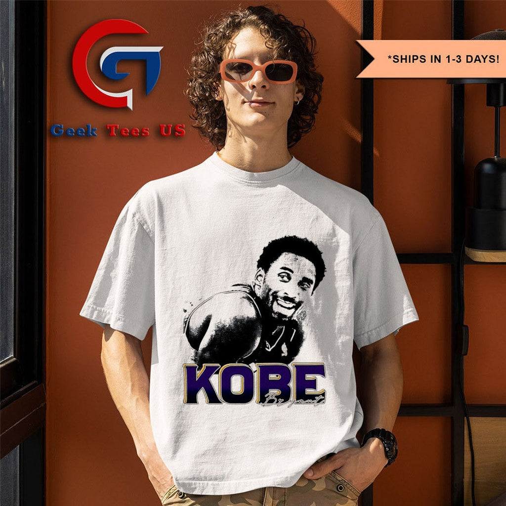 Kobe Bryant Los Angeles Lakers portrait signature shirt