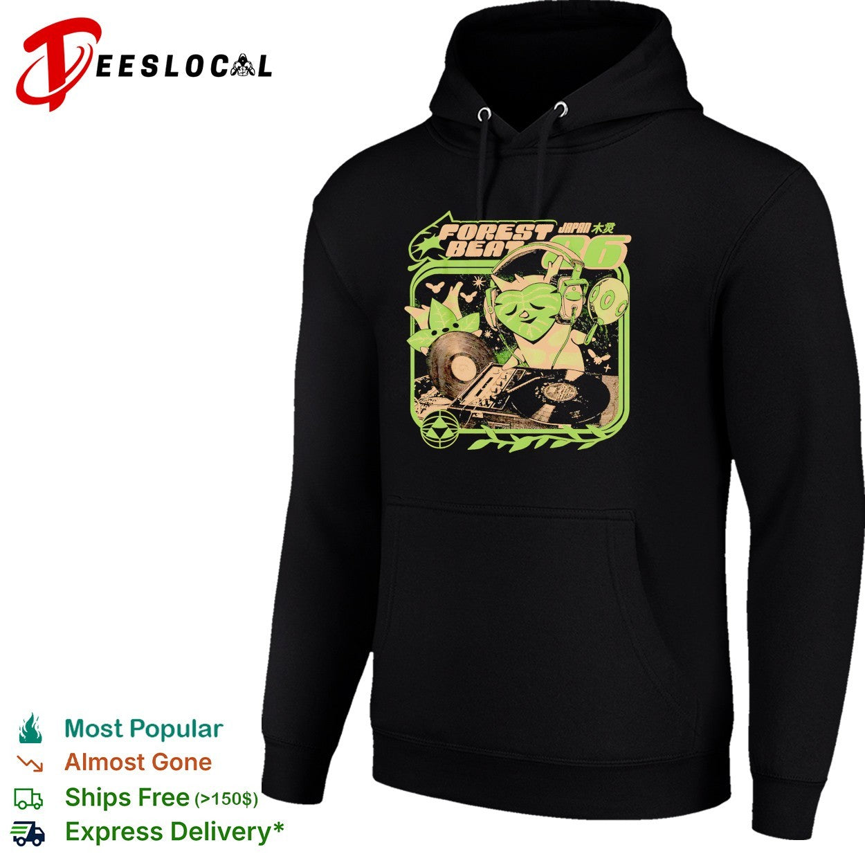 Korok as a DJ at their turntable Forest Beats this translates to tree spiri Japan 86 shirt