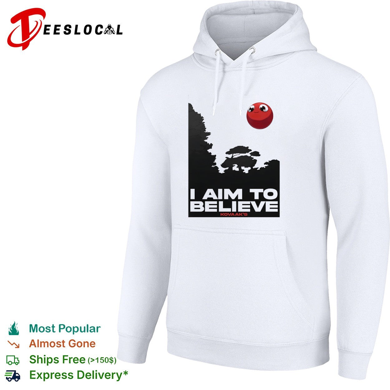 Kovaak’s I Aim to Believe Red Ball Poster shirt