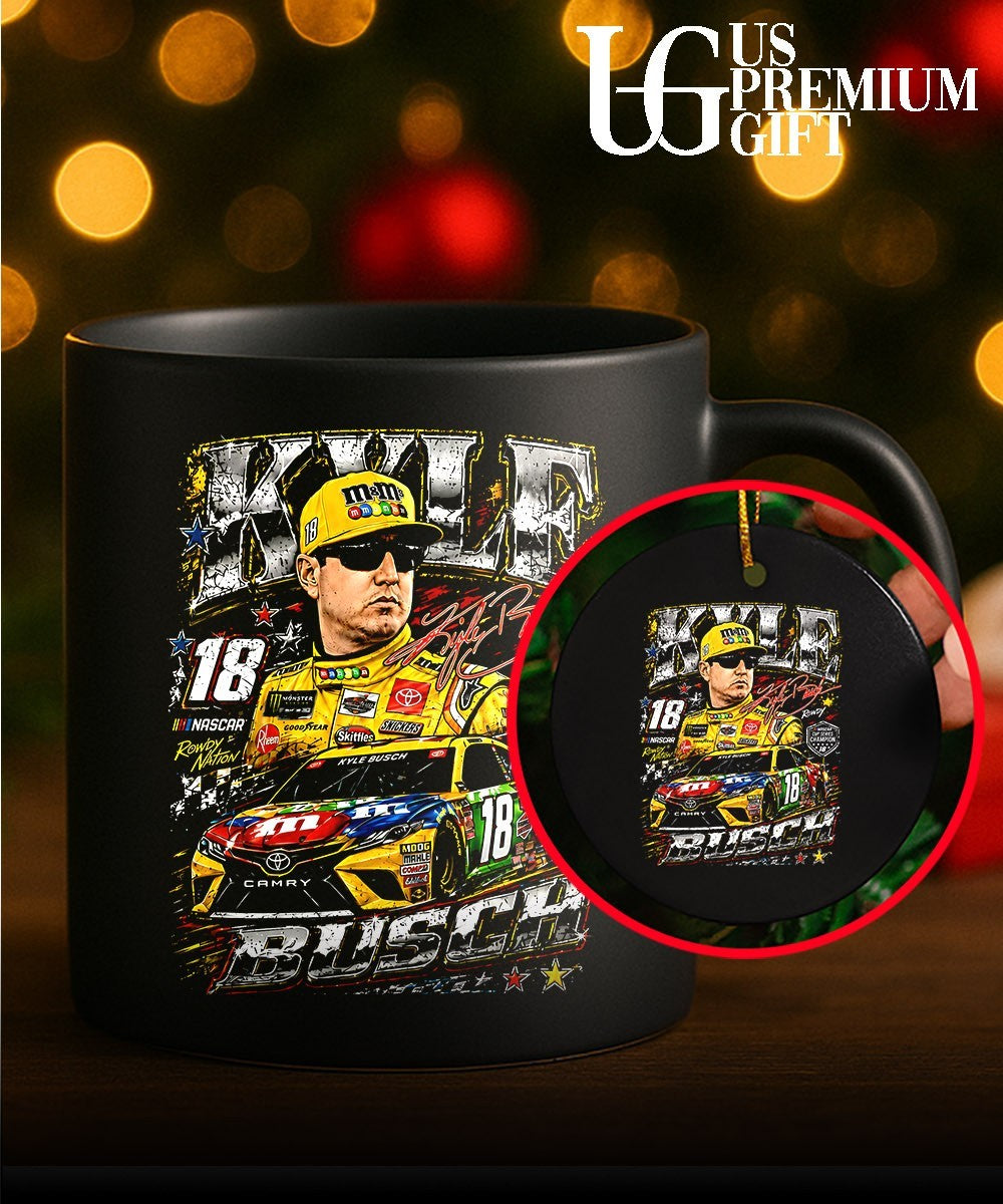 Kyle Busch 18 Racing Rowdy Nation signature graphic shirt