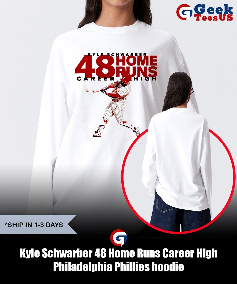 Kyle Schwarber 48 Home Runs Career High Philadelphia Phillies shirt