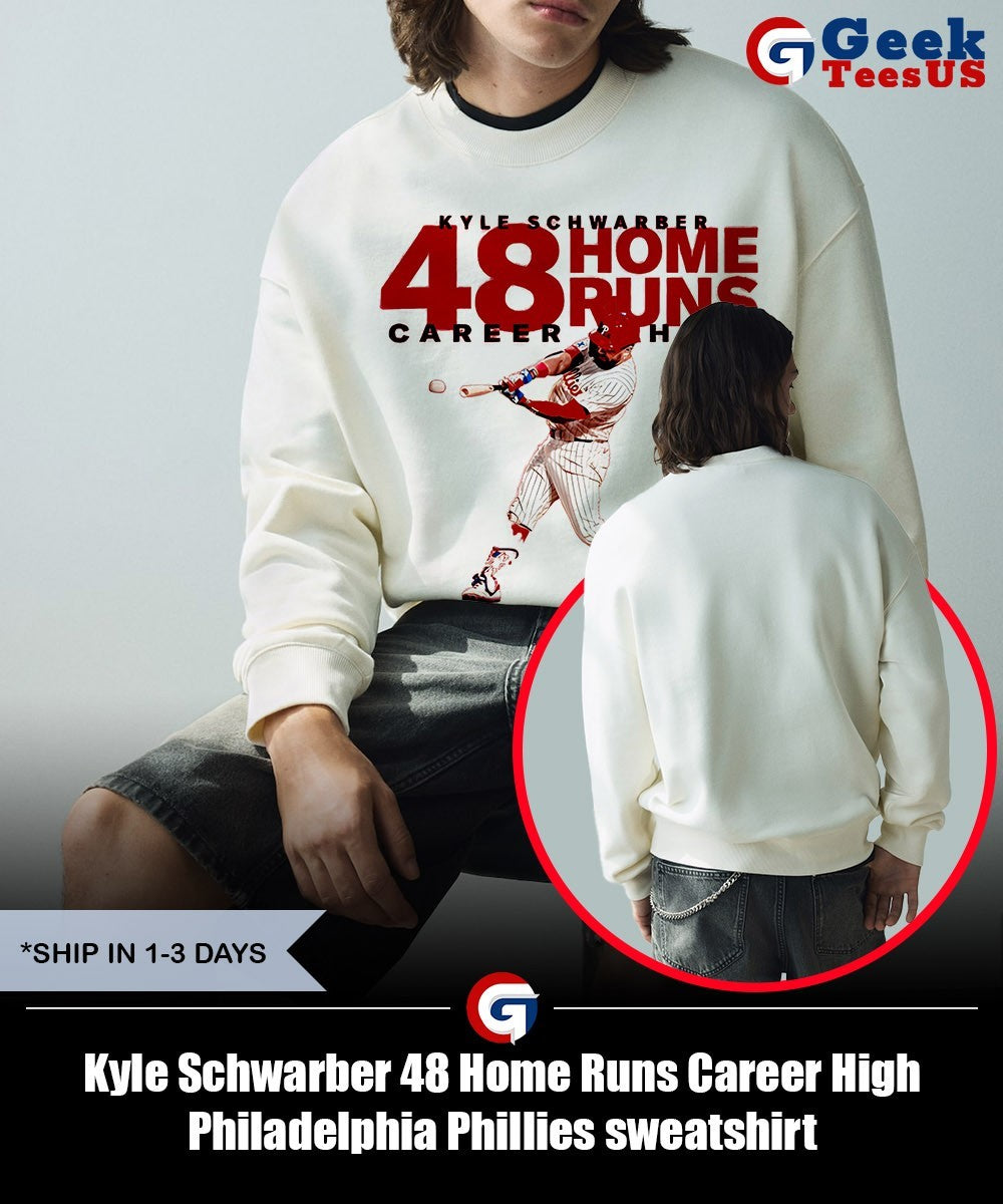 Kyle Schwarber 48 Home Runs Career High Philadelphia Phillies shirt