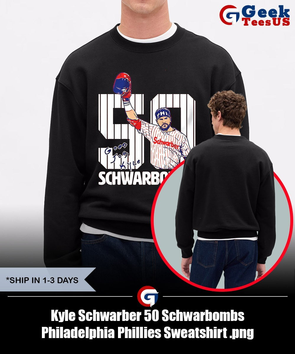 Kyle Schwarber 50 Schwarbombs Philadelphia Phillies shirt